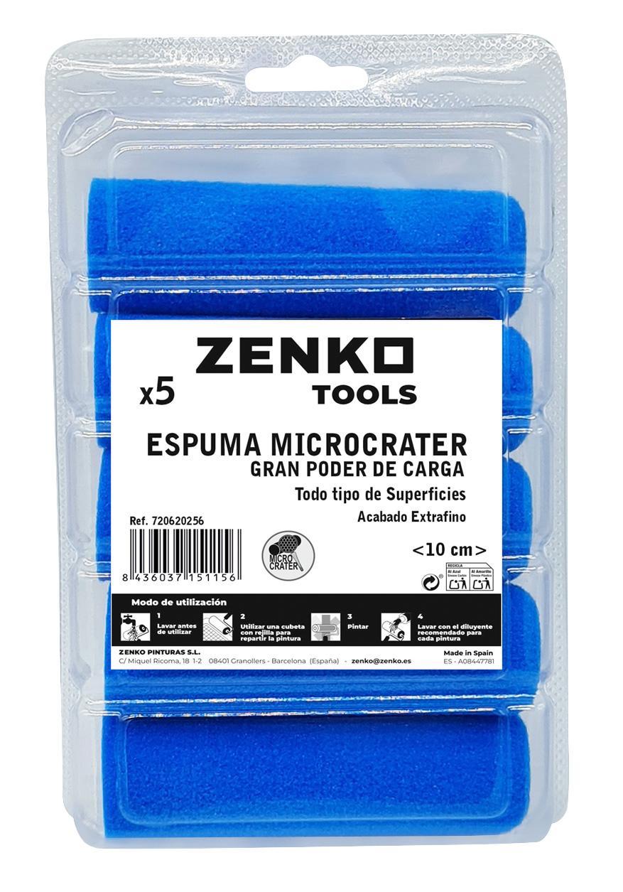 RECAMBIO MINI RODILLO ESPUMA MICROCRATER AZUL